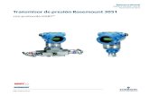 Transmisor de presión Rosemount 3051 con protocolo HART®...Manual de consulta 00809-0109-4001, Rev JA Página de título Noviembre de 2012 iii Transmisor de presión Rosemount 3051
