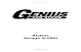 Alarma Genius G-5503geniuscaralarm.com/.../08/Alarma-Genius-OEM-G5503.pdf · Alarma Genius G-5503 . Genius Car Alarms 2 TRANSMISOR DE 3 BOTONES Boton Funciones Condiciones Presione