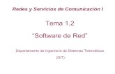 Tema 1.2 “Software de Red”web.dit.upm.es/~docencia/rsc1/07-08/t12-sw-3h-V4.pdf · Tema 1.2 “Software de Red” ... x x Inf. errónea !! x. Ejemplo de protocolo: Bit Alternante