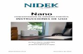 2010-8101CE-ES Rev B Nuvo Nano IFU Spanish · 2020. 5. 6. · tubos que contienen tamiz molecular (lechos de tamiz). El tamiz molecular adsorbe (atrae físicamente) el nitrógeno