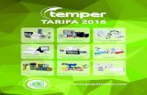 TARIFA 2016 - taistel.pt · 2016. 1. 29. · Protección eléctrica / Fusibles * Sobrecalibrado Clase gG Clase aM. 11 Temper 2016 | CLASE gG CLASE aM DATOS TÉCNICOS Artículo Código