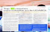 Top razones 10 para estudiar en la UDABOL...2014/02/10  · Top razones para estudiar en la UDABOL 10 Laboratorios y Habilidades Clínicas : Áreas de trabajo Estudiar en Bolivia y
