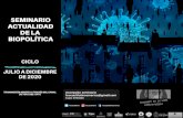 SEMINARIO ACTUALIDAD DE LA BIOPOLÍTICA. 2020...El seminario «Actualidad de la biopolítica» se inscribe en el marco de las activida des organizadas por Foucault en la web latinoamericana,