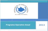 Programa Operativo Anual · 2018. 3. 14. · Programa Operativo Anual 2013 Defensoría de los Derechos Humanos del Pueblo de Oaxaca 2 PRESENTACIÓN Desde el inicio de su administración,