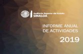 2016 INFORME ANUAL DE ACTIVIDADES INFORME ANUALestadisticas.sinaloa.gob.mx/documentos/ASE/2019_Informe...Informe Anual de Actividades 2019 7 11.1.2.- Recursos Humanos 69 11.1.3.- Recursos