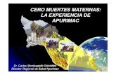 CERO MUERTES MATERNAS: LA EXPERIENCIA DE APURIMACbvsper.paho.org/videosdigitales/matedu/maternidad2011/... · 2011. 10. 13. · LA EXPERIENCIA DE APURIMAC Dr. Carlos Monteagudo Gonzáles