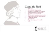 Capa de Red - Academia Cartagena99 · •Conmutación de paquetes: • Servicios proporcionados a la capa de transporte • Servicios independientes de la tecnología del enrutador