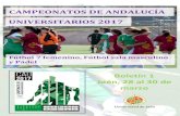 CAMPEONATOS DE ANDALUCÍA...Campeonato de Andalucía Universitario 2017 Fútbol 7 femenino, Fútbol sala masculino y Pádel Universidad de Jaén, del 28 al 30 de marzo de 2017 Servicio