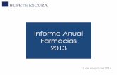 Informe Anual Farmacias 2013 - Tu periódico de información … · 2014. 5. 14. · Farmacias 2013 13 de mayo de 2014 . Informe Anual Farmacias 2013 Venta Venta Libre Venta SOE Coste