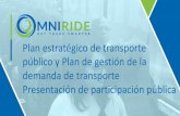 Plan estratégico de transporte público y Plan de gestión de la … · 2020. 9. 21. · proporcionar rutas de punto a punto eficientes y confiables en períodos pico, dirección
