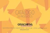 Catálogo de productos 1 CATÁLOGO - Gracoinsa1 Catálogo de productos 3era Av. 41-60 Zona 12, Monte María I, bodega 204, Guatemala (502) 2477-3468 2479-0316 gracoinsa@gracoinsa.com