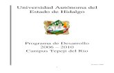 Universidad Autónoma del Estado de Hidalgosgc.uaeh.edu.mx/transparencia/images/PDF/ProgDesarrollo_Tepeji_2006-2010.pdfLicenciatura (EGEL), sin embargo una vez que los estudiantes