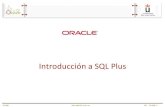 Introducción a SQL Plus - URJC · 2010. 10. 29. · PL/SQL BD - PL/SQL-33 Salida de SQL*Plus: comandos SET SET OLSEP {“ “ | texto} Muestra un título y subtítulo en cada página