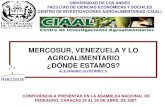 MERCOSUR, VENEZUELA Y LO AGROALIMENTARIO ¿DÓNDE …innovaven.org/quepasa/agropol11.pdf · I. ALGUNOS ANTECEDENTES x Abril de 1998, se firmó el acuerdo marco entre la CAN y MERCOSUR