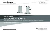 Serie SCUBA DRY - Xylem Inc....3. /h, electrobomba de la serie Scuba Dry, versión estándar, 9 impulsores, potencia del motor de 0,9 kW, frecuencia 50 Hz, versión monofásica con
