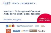 Northern Subregional Contest ACM ICPC 2015−2016, NEERCneerc.ifmo.ru/trains/itmo-peking/analysis-20160422.pdf · Northern Subregional Contest ACM ICPC 2015−2016, NEERC Problem