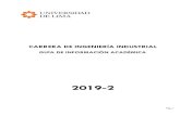 CARRERA DE INGENIERÍA INDUSTRIAL · 2020. 7. 21. · pág. 5 ii. informaciÓn de la facultad de ingenierÍa y arquitectura carrera de ingenierÍa industrial cronograma acadÉmico