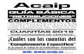 GUÍA BÁSICA - Portal Web de ACAIP. GUIA... · 2018. 8. 27. · página 1 de 13 guÍa bÁsica ... página 2 de 13 complementos especÍficos por categoria de centros cuantÍa mensual