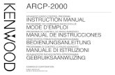 ARCP-2000 - RadioManual · 2016. 3. 19. · • IBM PC or compatible with an Intel ... (COM) port on your PC to which you connect the cable. You will need this information when you