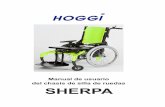 Manual de usuario del chasis de silla de ruedas SHERPA · 2019. 9. 11. · Para salvar obstáculos como escalones y bordillos, incline la silla de ruedas sobre las ruedas traseras