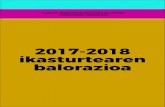 2017-2018 ikasturtearen balorazioa · 2018. 10. 15. · 2017-2018 ikasturtearen balorazioa 3 Unibertsitateak Atal honetan unibertsitate bakoitzean, Campus bakoitzean edo Fakultate