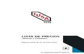 LISTA DE PRECIOS - IUSA...LP-TINACOS-IUSA-01-ENE-16 Vigente a partir del 01 de Enero 2016. 2. INDUSTRIAS UNIDAS,S.A. Km. 109 Carretera Panamericana México - Querétaro Jocotitlán,