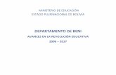 DEPARTAMENTO DE BENIseie.minedu.gob.bo/pdfs/BOLETIN_BENI.pdflos procesos educativos en el departamento de Beni como resultado d e la puesta en marcha de la Revolución Educativa entre