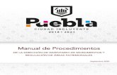 Manual de Procedimientosgobiernoabierto.pueblacapital.gob.mx/transparencia_file/... · 2020. 11. 26. · Este Manual de Procedimientos se elabora con la finalidad de documentar los