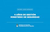 INFORME: LOGROS OBTENIDOS - Juntos por el Cambio · 2020. 9. 7. · INFORME: LOGROS OBTENIDOS. Presidente de la Nación Mauricio Macri Ministra de Seguridad Patricia Bullrich Jefe