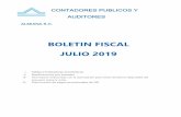 BOLETIN FISCAL JULIO 2019 - Almuina S.C.almuina.com.mx/boletines/BOLETIN-JULIO-2019.pdfboletin fiscal julio 2019 i. tablas e indicadores económicos ii. ... aÑo enero febrero marzo