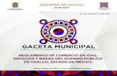 GACETA MUNICIPAL - Gobierno de Chalco · 2019. 12. 12. · GACETA MUNICIPAL PERIÓDICO OFICIAL DEL GOBIERNO MUNICIPAL DE CHALCO, ESTADO DE MÉXICO Chalco, Estado de México, a 30