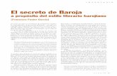 [Francisco Fuster García] · 2019. 5. 22. · en el caso barojiano, es la naturaleza del hombre la que El secreto de Baroja a propósito del estilo literario barojiano [Francisco
