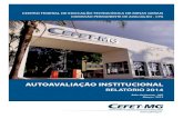 AUTOAVALIAÇÃO INSTITUCIONAL · 2018. 6. 25. · Autoavaliação Institucional: Relatório 2015 / Centro Federal de Educação Tecnológica. Belo Horizonte: CEFET-MG, 2015. 145p
