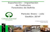 Estadisticas de Exportación de Productos Forestales de Boliviatools.cfb.org.bo/downloads/2014_07_julio_Exportaci...de Productos Forestales * Total 40 Paises +1 Países respecto al