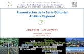 Serie Editorial Análisis Regionalsaree.com.mx/unam/sites/default/files/present_seriear_1.pdf · Aplicación de Nuevas Técnicas de Análisis Regional. Lo espacial en la economía