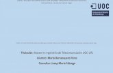Alumno: Mario Barranquero Pérez Consultor: Josep María …openaccess.uoc.edu/webapps/o2/bitstream/10609/53563...Simulación b2b OFDM • Parámetros y elementos principales: •