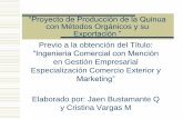 “Proyecto de Producción de la Quinua con Métodos ......Quinua de productores asociados a ERPE 450 54 Pequeños productores no organizados 6 0.72 Agralec (Cotacachi-Imbabura) 2