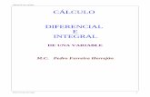 Cálculo de una variable CÁLCULO DIFERENCIAL E INTEGRALrochoa/Materias/CALCULO/CALCULO...Cálculo de una variable PREFACIO En esta obra se presentan y desarrollan los temas fundamentales