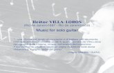 Heitor VILLA-LOBOS · 2020. 3. 29. · Heitor VILLA-LOBOS (1887-1959) Music for solo guitar Antonio Rugolo guitar Suite populaire brésilienne (1928 version)* 1. Mazurka - Chôro
