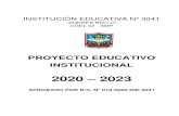 PROYECTO EDUCATIVO INSTITUCIONAL · 2020. 6. 1. · alumnos y padres de familia de la Institución Educativa Nº 3041 “Andrés Bello” hemos elaborado el Proyecto Educativo Institucional