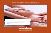 Tecnicas de masaje estetico - Cursalud · 2020. 12. 4. · PROGRAMA DEL CURSO 1.- Maniobras de masaje estético OBJETIVO Aplicar con destreza masajes estéticos en cada zona anatómica,