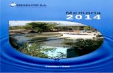 Memoria 2014 - Emapacop S.A · 2015. 5. 15. · tratamiento diario de 460 l/s, versus los 370 l/s de agua tratada el 2013, mejorando en un 18.33% la producción de agua tratada. Es