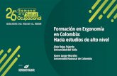 Formación en Ergonomía en Colombia: Hacia estudios de alto nivel · Atributo específico de esta propuesta, basada en la participación de las instituciones universitarias involucradas.