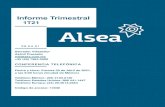Informe Trimestral - Principal - Alsea · 2021. 4. 30. · Informe Trimestral 1T21 3 Resultados y Hechos Relevantes del Primer Trimestre • Las ventas en el 1T21 representaron el