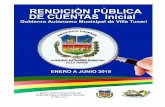 INFORME DEL EJECUTIVO MUNICIPAL · 2019. 9. 4. · 2 INFORME DEL EJECUTIVO MUNICIPAL DE RENDICION PÚBLICA DE CUENTAS INICIAL - A LA SOCIEDAD CIVIL GESTIÓN 2019 (DEL 01 DE ENERO