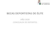 BECAS DEPORTISTAS DE ÉLITE - Zamora solicitud Becas-1.pdf · 2020. 6. 12. · REQUISITOS • 7.- Dentro de su disciplina y categoría deportiva y dentro del año deportivo en curso