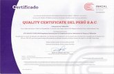Quality Certificate del Perú S.A.C. - Laboratorio de Calibración · 2019. 5. 23. · Con base en la norma NTP-ISO/IEC 17025:2006 Requisitos Generales para la Competencia de los