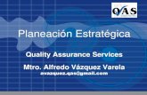 Quality Assurance Services Mtro. Alfredo Vázquez Varela...En el proceso de análisis de las fortalezas, oportunidades, debilidades y amenazas, Análisis FODA, se consideran los factores
