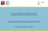 Segunda Sesión Mesa Integración del ETICC...resiliencia del sector Objetivos de largo plazo que podrían incluirse en la ECLP • Un reporte de sistematización por mesa. • Contenidos: