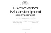 Gaceta Municipal - Toluca · 2020. 9. 2. · Gaceta Municipal Semanal 06/2020 18 de febrero de 2020 4 de 30 ASUNTO ACORDADO EN LA DÉCIMA PRIMERA SESIÓN EXTRAORDINARIA DE CABILDO